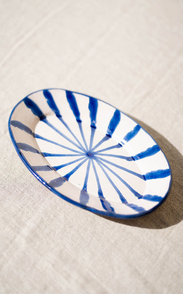 BLUE DESSERT PLATE