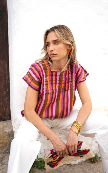 Maria Rainbow Blouse