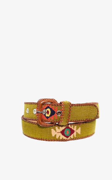 Green Ethnic Hunting Belt