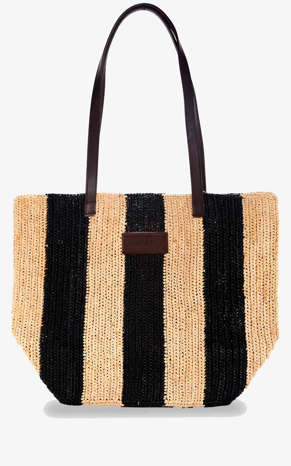 BOLSO CASSANDRA RAFIA NATURAL BLACK – La Mansa Handcrafted Designs