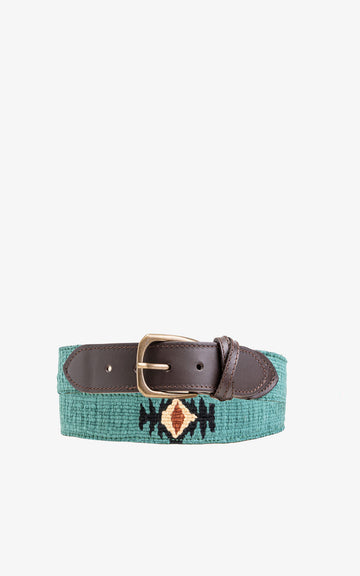PEARL GREY AZTEC BELT