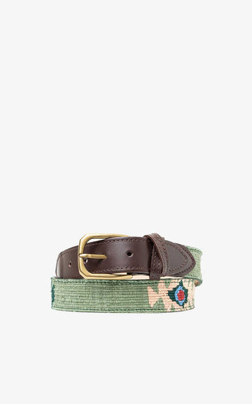 GREEN AZTEC CARRIAGE BELT