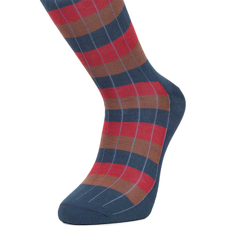 Blue striped socks