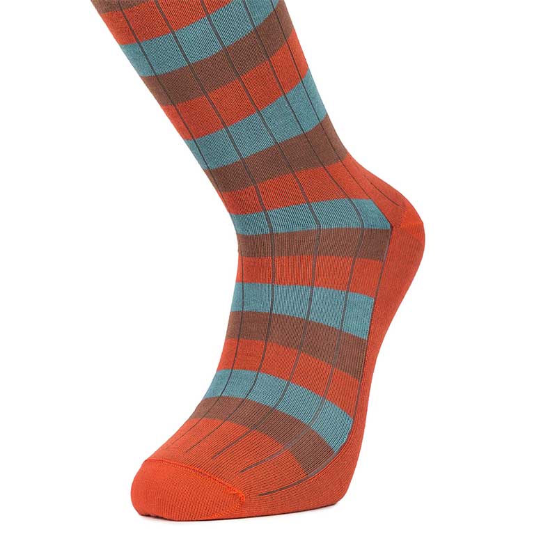 Orange striped socks