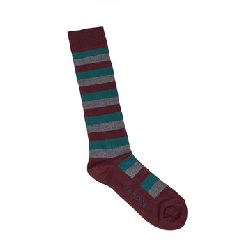 Burgundy striped sock