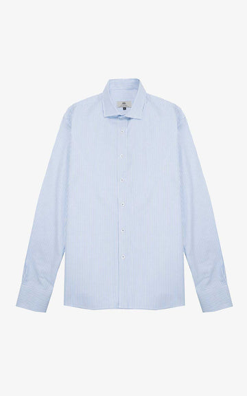 CAMISA OXFORD RAYAS CELESTES