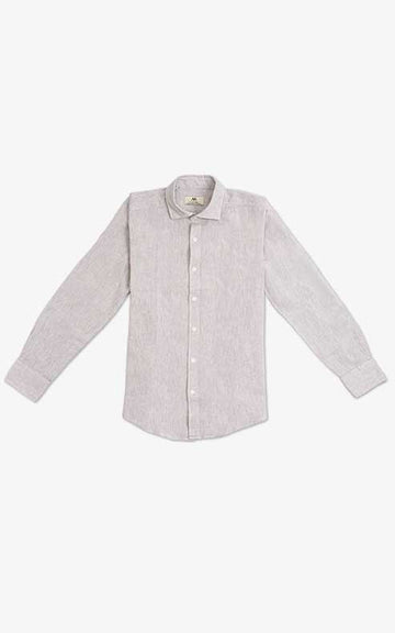 LINEN BLEND GREY SHIRT