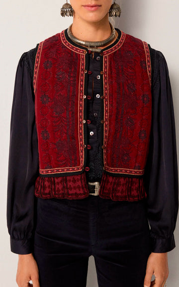 CHALECO CASILDA BORDEAUX