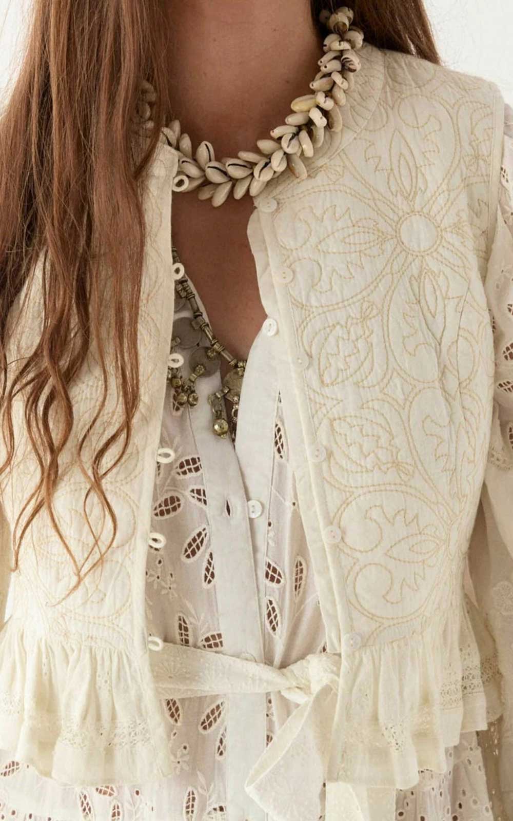 SANDRO IVORY VEST