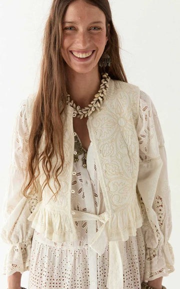 SANDRO IVORY VEST