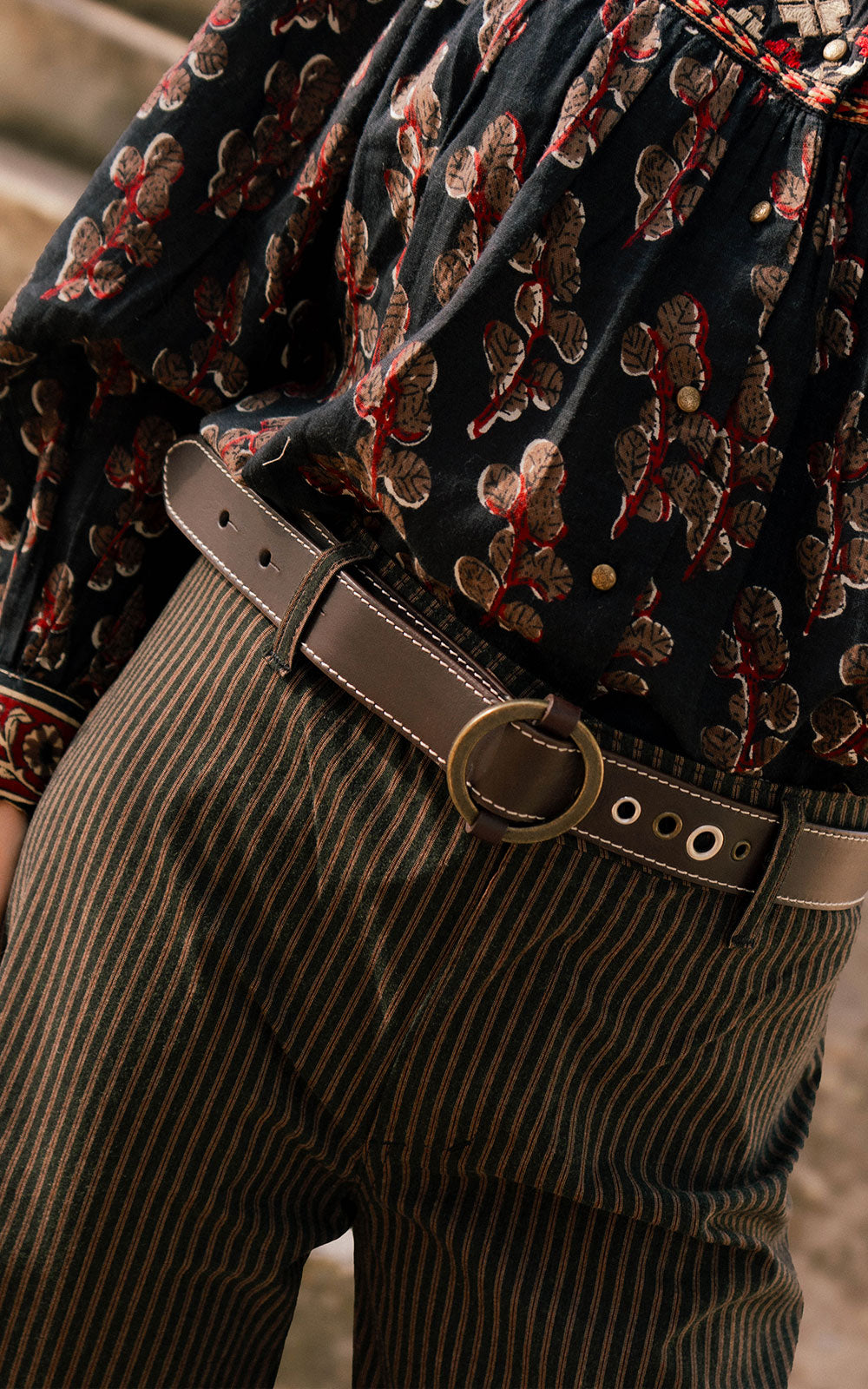 Chocolate Eyelet Belt
