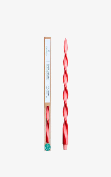 Duo Candle Pink Red
