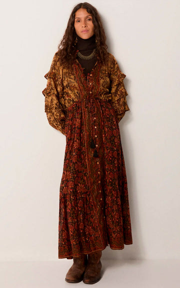 VESTIDO CLAUDINE AUTUMN LEAVES
