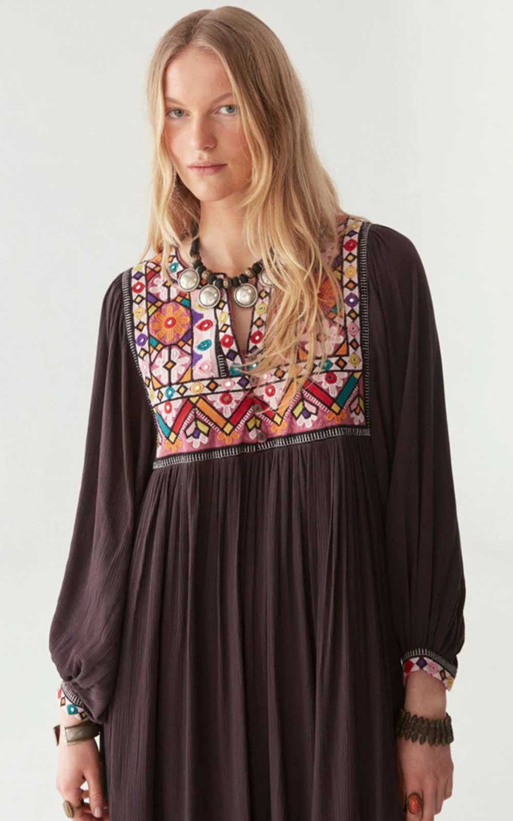 SASHA ANTHRACITE DRESS
