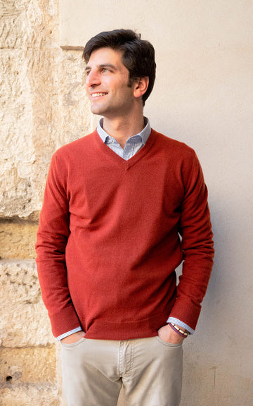 TERRACOTTA CASHMERE SWEATER