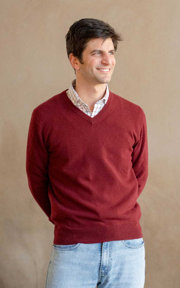 BURGUNDY CASHMERE SWEATER