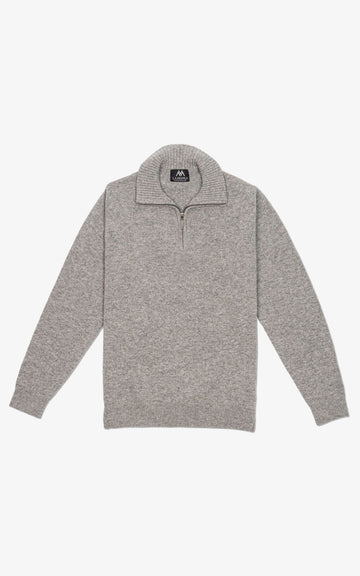 JERSEY CON CREMALLERA GRIS PERLA