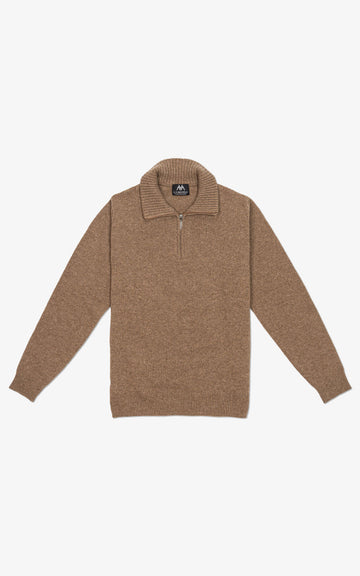 JERSEY CON CREMALLERA MARRON