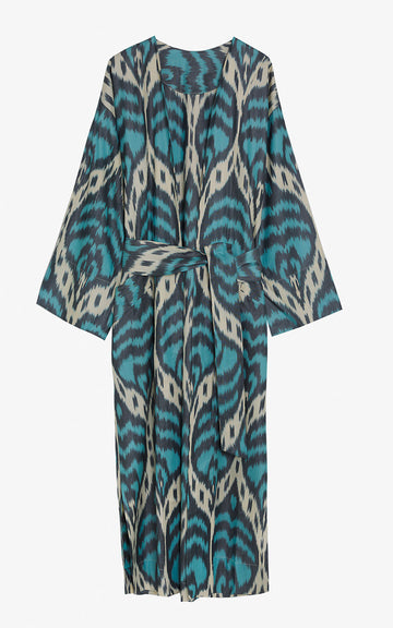 DEEP OCEAN SUMMER KAFTAN IKAT