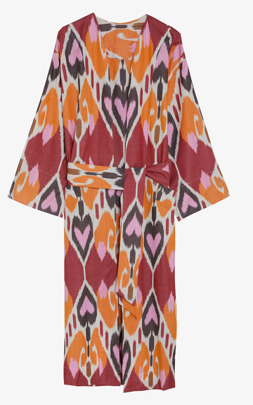 SUMMER KAFTAN IKAT ORANGE LOVE