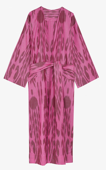 SUMMER KAFTAN IKAT FRAMBOISE