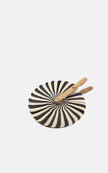 Raw black pai pai fan