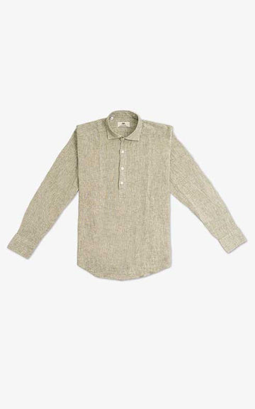 POLERA LINO MEZCLA KAKI