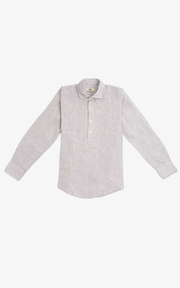 POLERA LINO MEZCLA GRIS