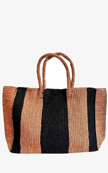 Black SISSI XL raffia bag