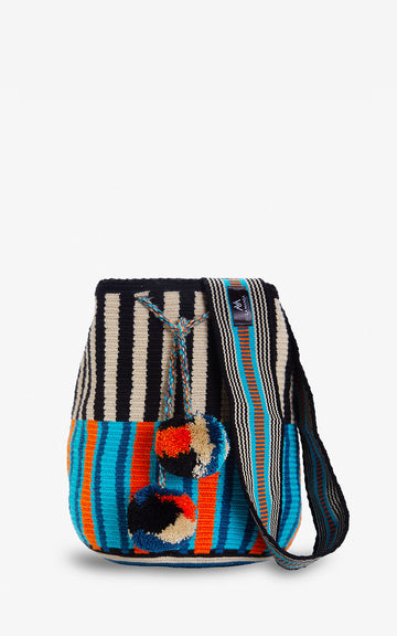 WAYUU LARGE TURQUOISE STRIPES