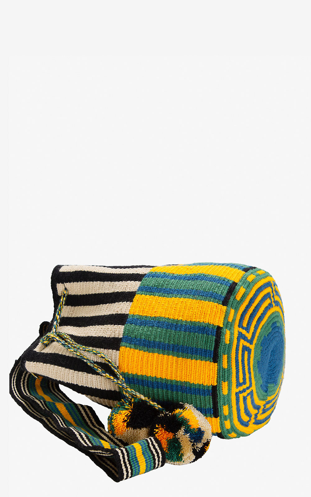BOLSO WAYUU GRANDE STRIPES VERDE