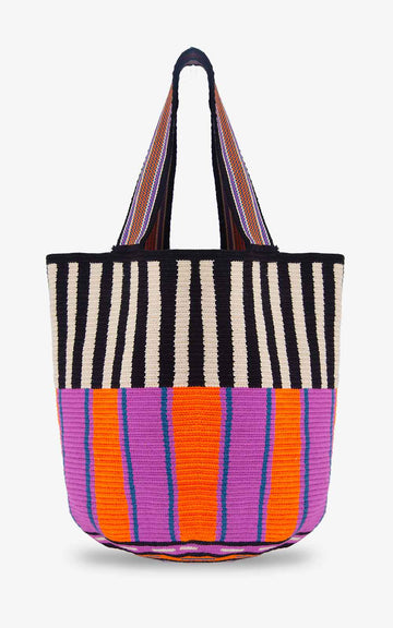 Wayuu Totem Stripes Fuchsia Bag