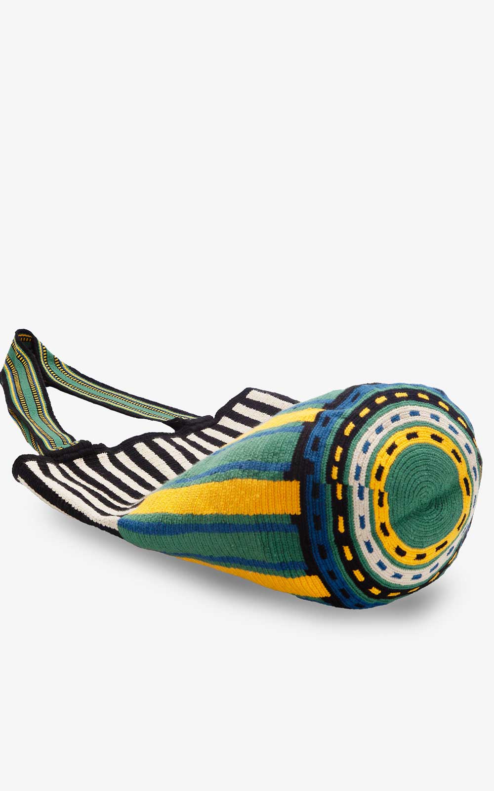 Wayuu Totem Stripes Green Bag