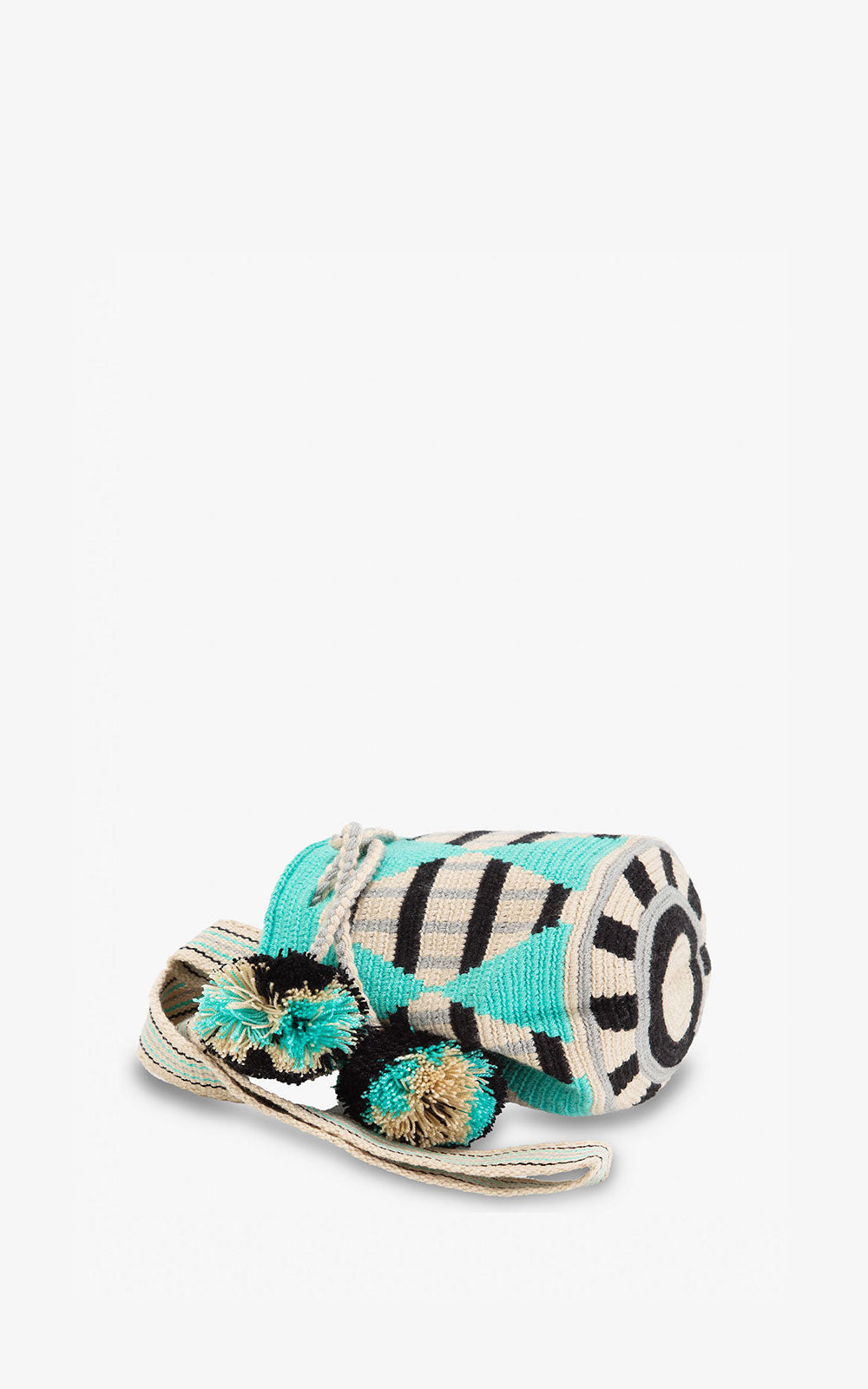 SMALL TURQUOISE DIAMONDS WAYUU BAG