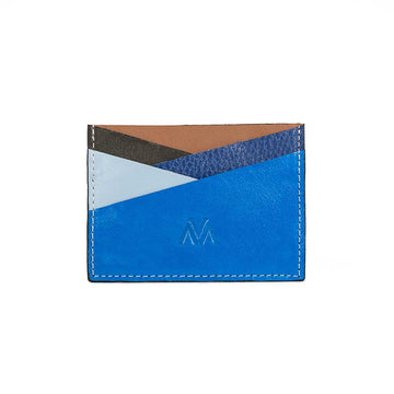 Tricolor blue card holder