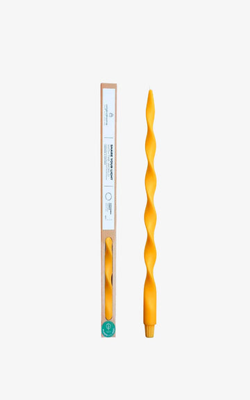 Yellow Spiral Candle
