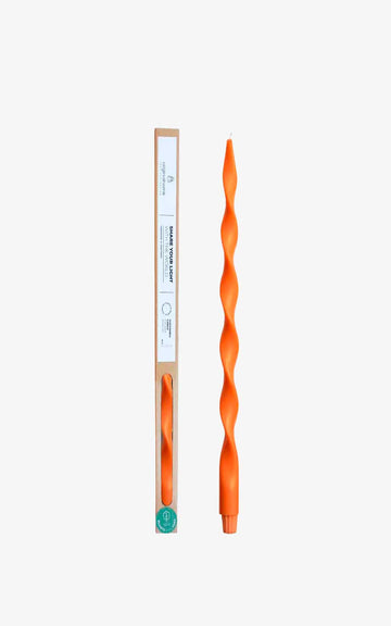 Orange Spiral Candle