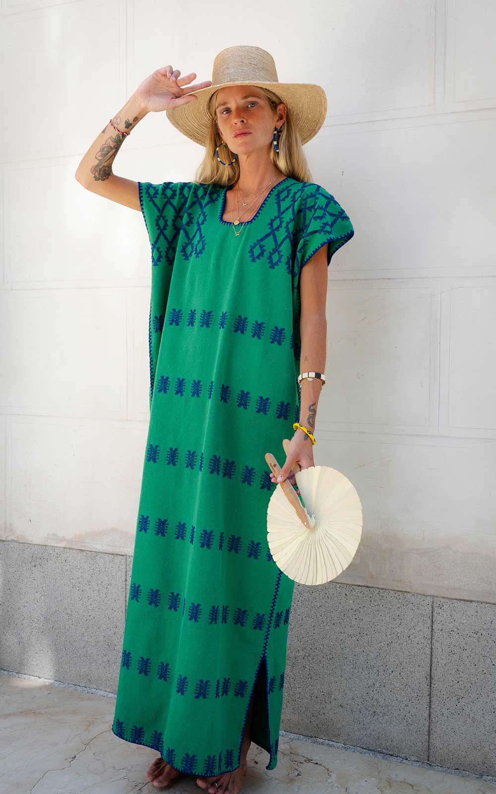 OAXACA GREEN HUIPIL – La Mansa Handcrafted Designs