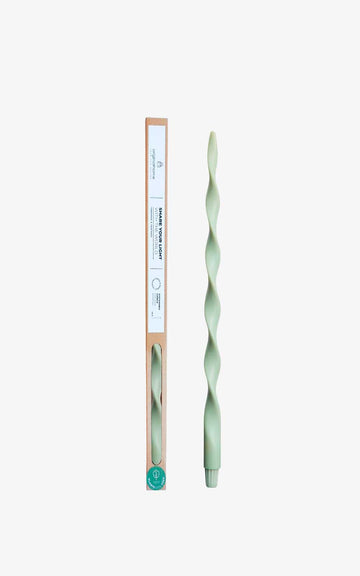 Green Spiral Candle