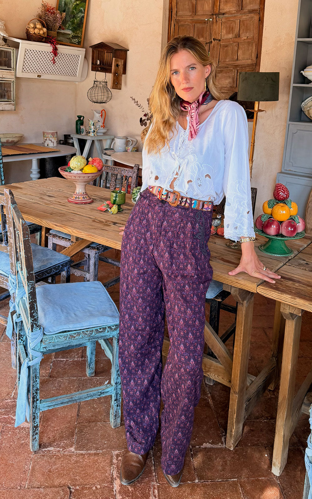 LILAC RAINBOW ETHNIC BELT
