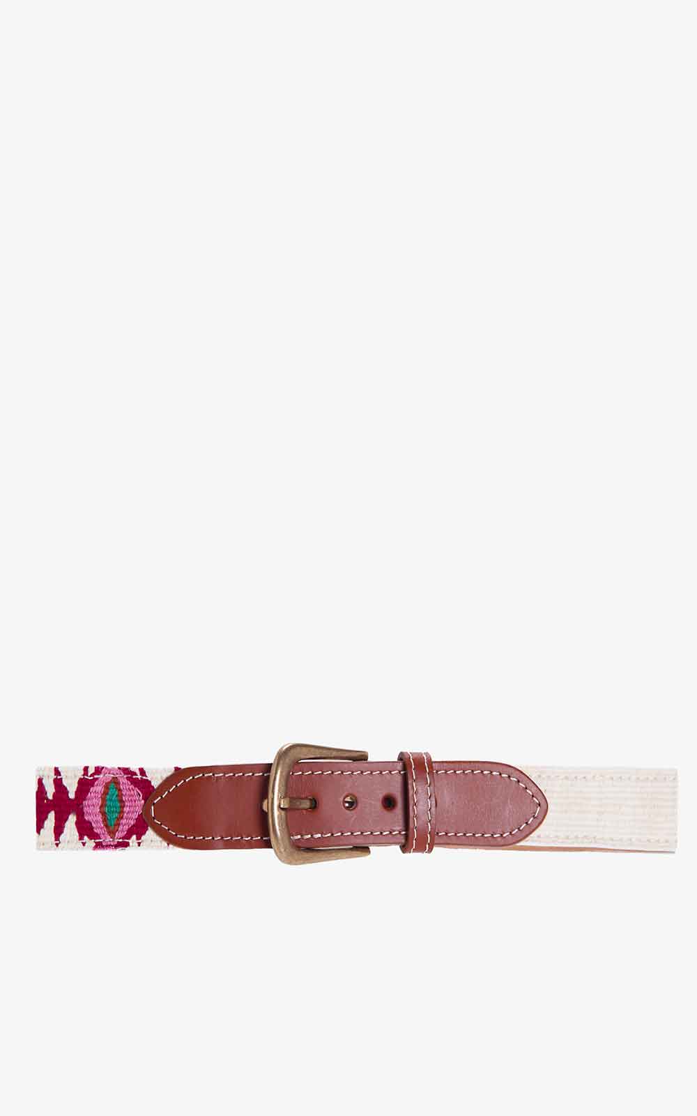 White Aztec Belt