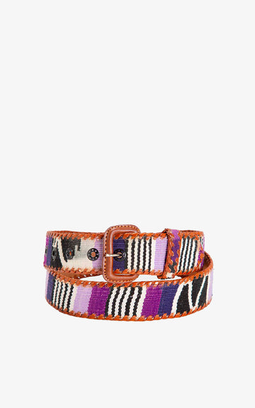 Purple Zebra Ethnic Belt