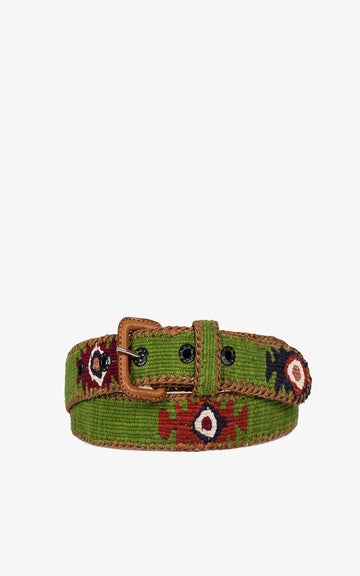 Ethnic Olive Belt