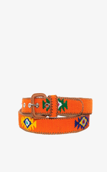 Orange Ethnic Belt
