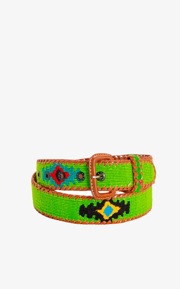 Lemon Green Ethnic Belt