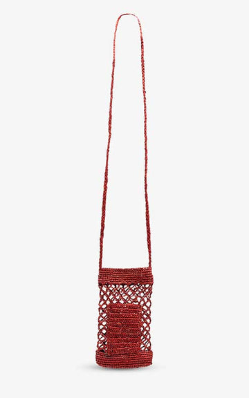 NATURAL RAFFIA POUCH