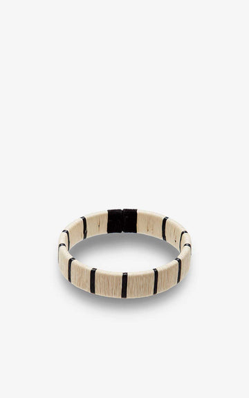PULSERA WENGUE 10mm CRUDO RAYAS NEGRAS