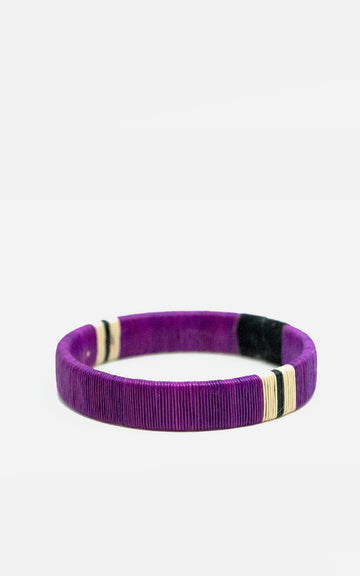 WENGUE BRACELET 10mm BOOUGANVILLA PINK STRIPES