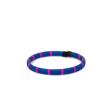 Pulsera Wengue Azul Rosa