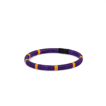 Pulsera Wengue Morado Amarillo